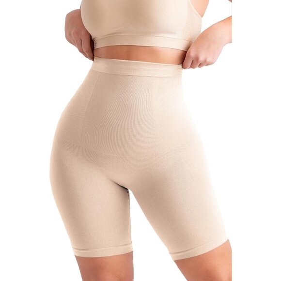 🆕 Women Cream Tummy Control Underwear Every Day High Waisted Body Shaper Short - Picture 2 of 8